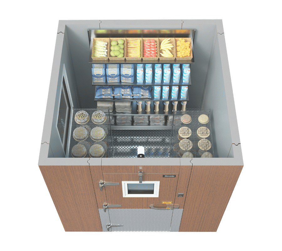 an example of good storage inside a walk-in freezer to avoid common mistakes